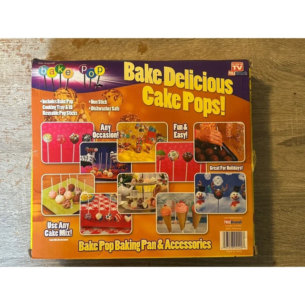 Telebrands The Original Bake Pop 18 Cake Pops Baking Pan As Seen on TV New